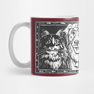 Cats and dogs, why not adopt one? Mug